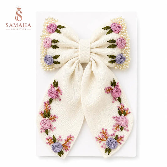 Blush Blossom Bow 🌸