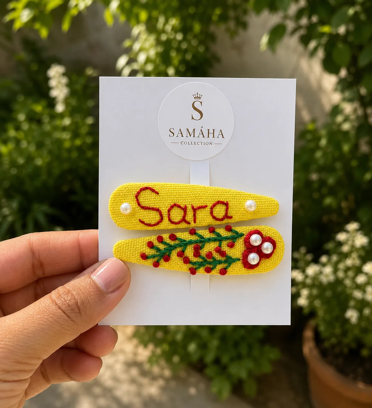 Personalized Blossom Hair Pins