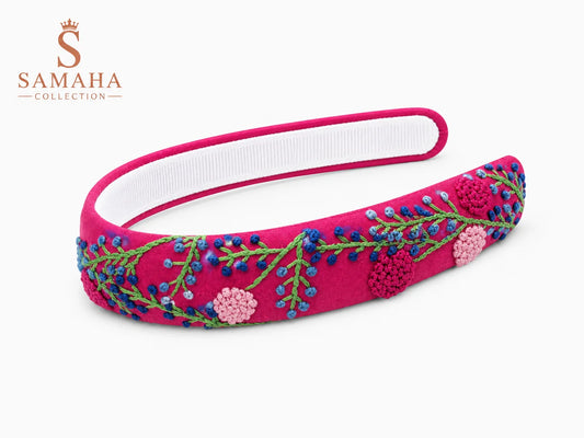 Embroidered Floral Hair band