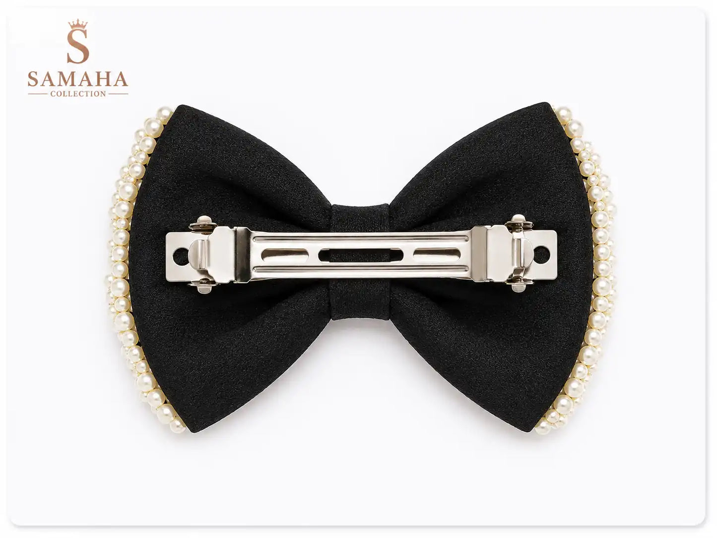 Midnight Rose Pearl Bow ✨