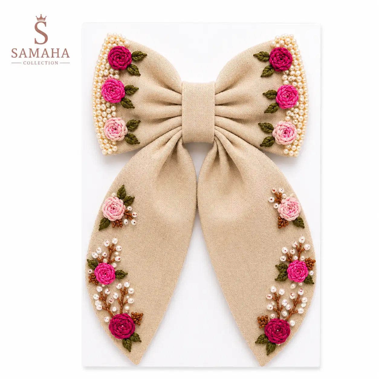 Champagne Blossom Bow ✨