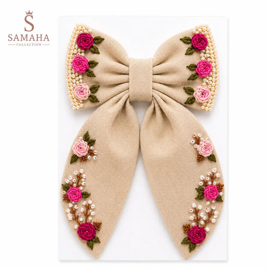 Champagne Blossom Bow ✨