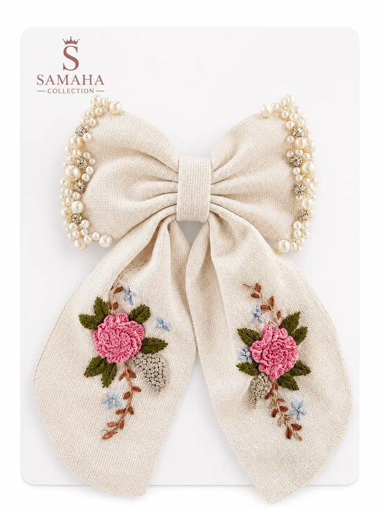 Pearl Rose Bow ✨