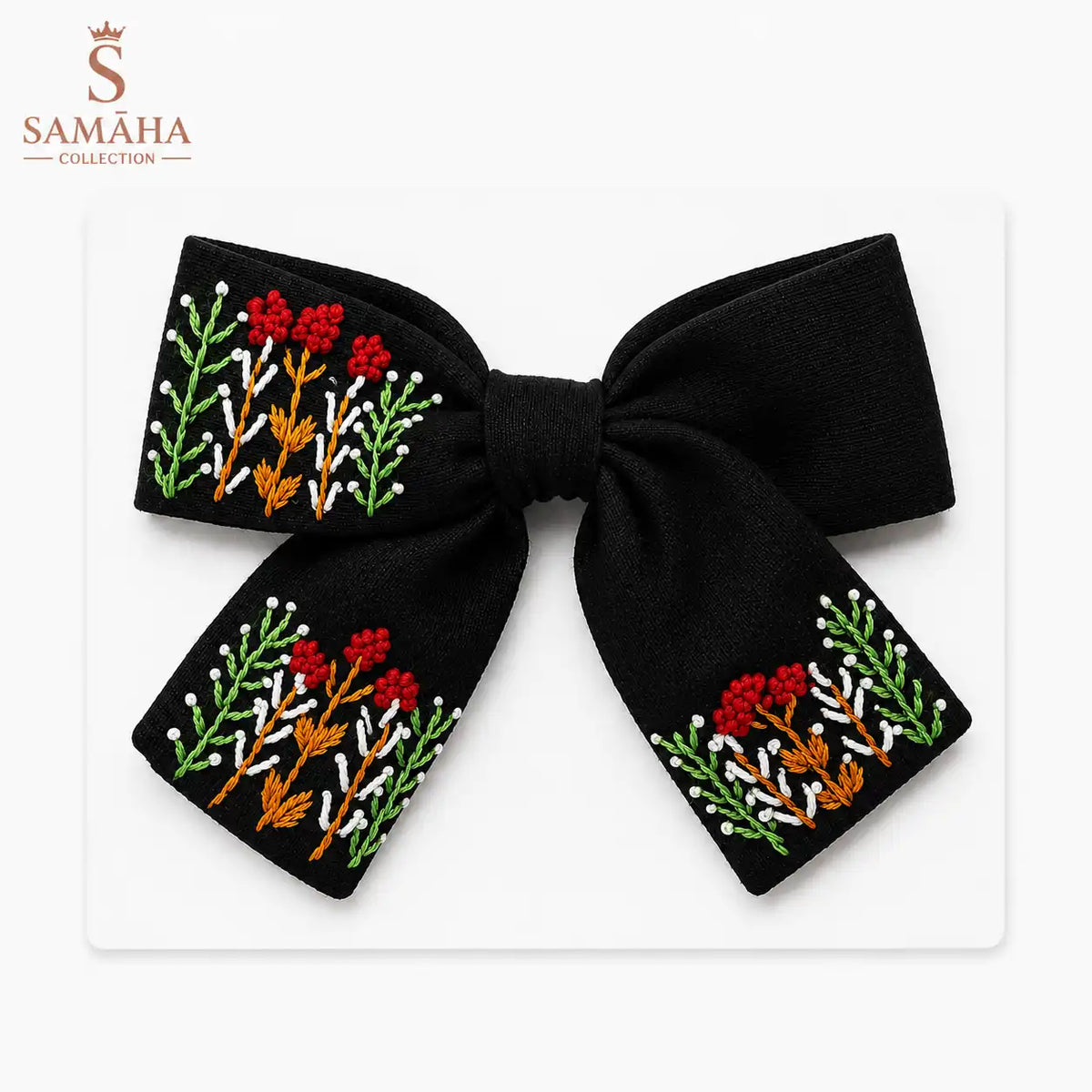 Midnight Bloom Hair Bow