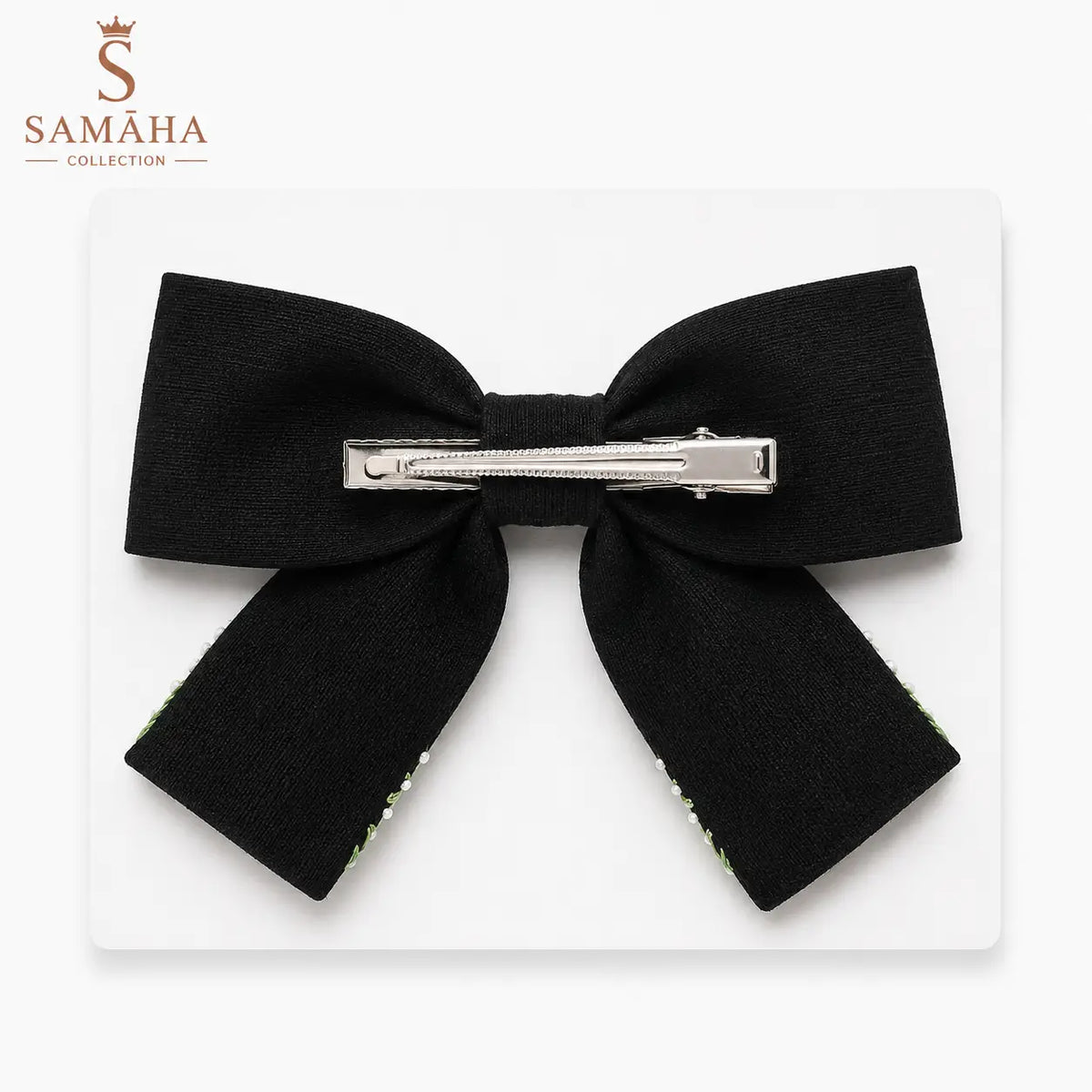Midnight Bloom Hair Bow