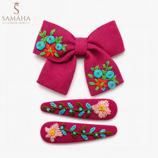 Blossom Duo Hair Bow & Pin Set