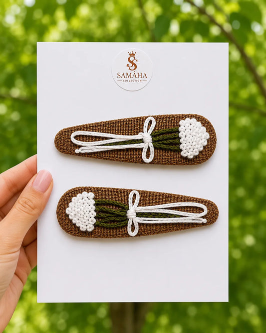 Caramel Bouquet Hair Pins 🤍✨