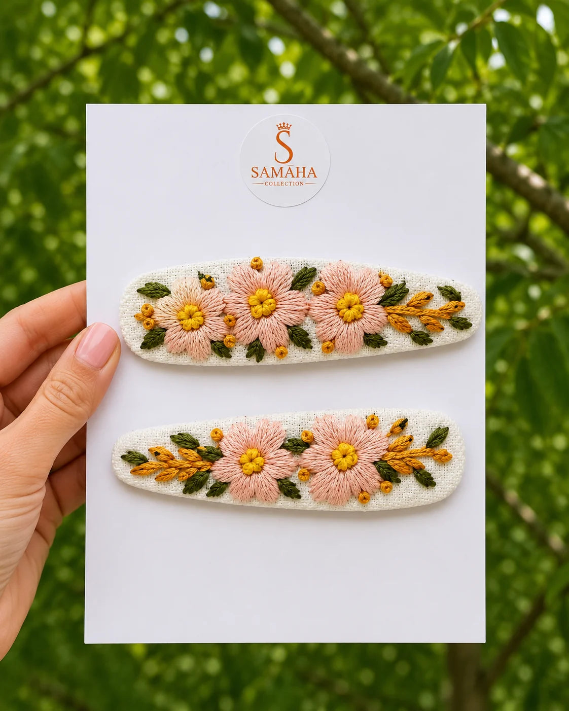 Peach Blossom Hair Pins 🌼✨