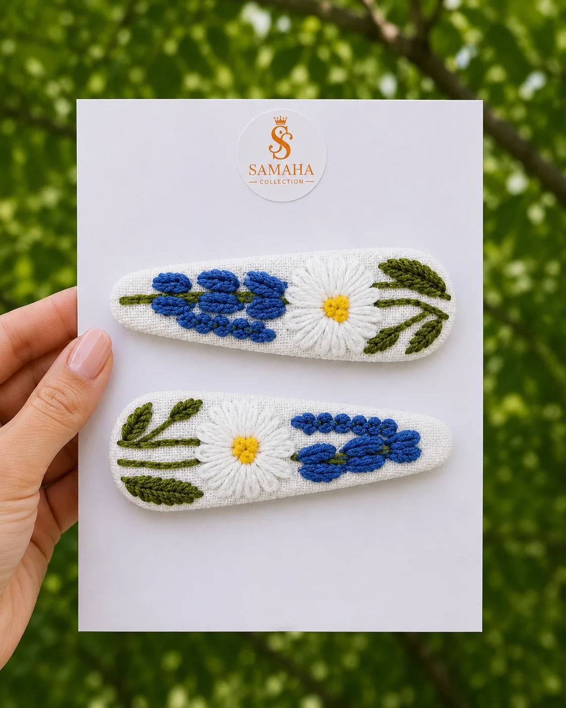 Blue Meadow Daisy Hair Pins 💙✨