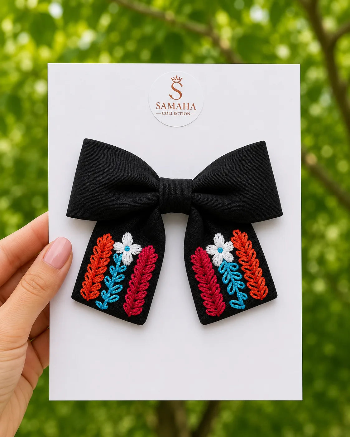 Midnight Meadow Hair Bow