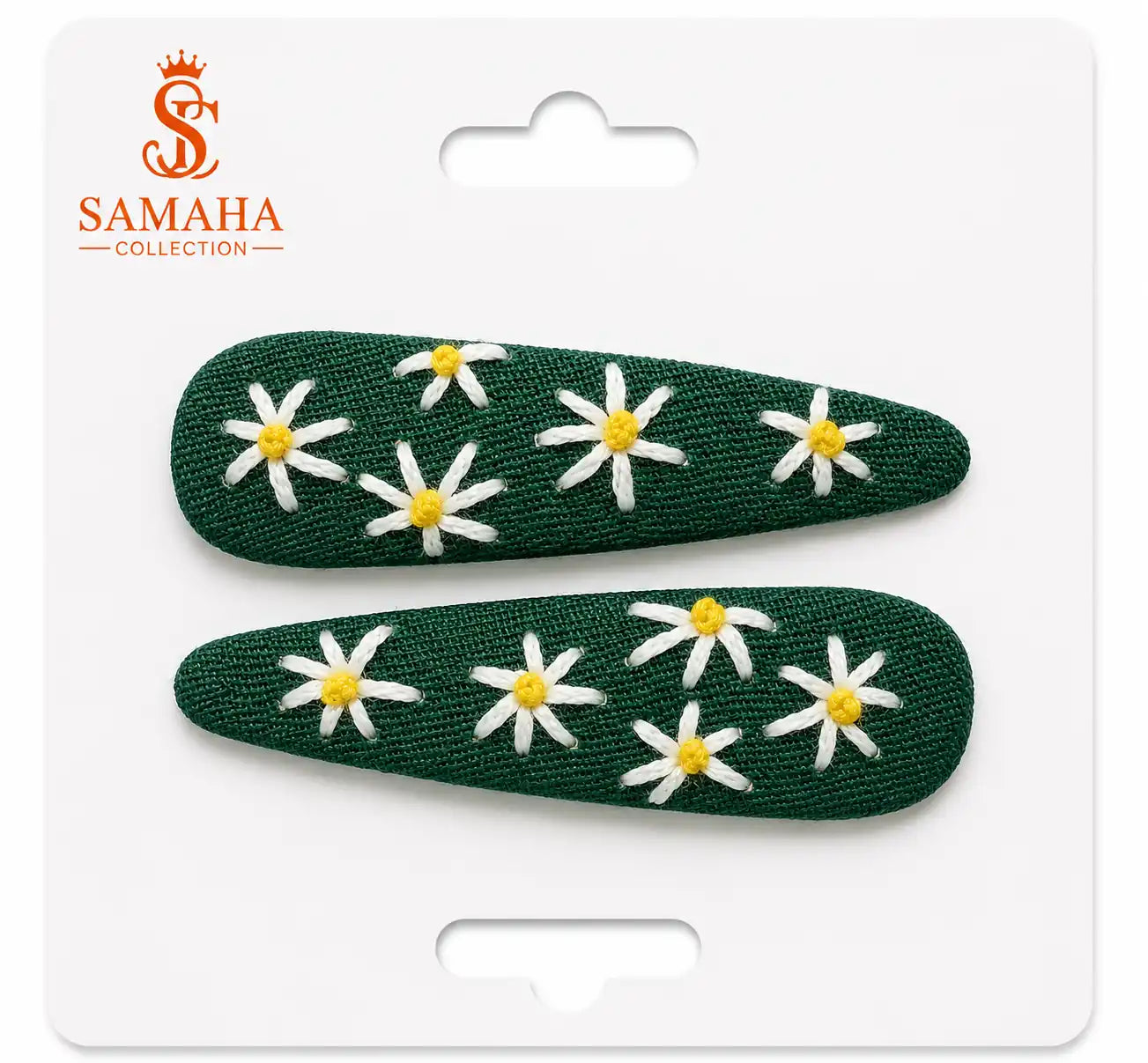 Emerald Daisy Hair Pins 🌼✨