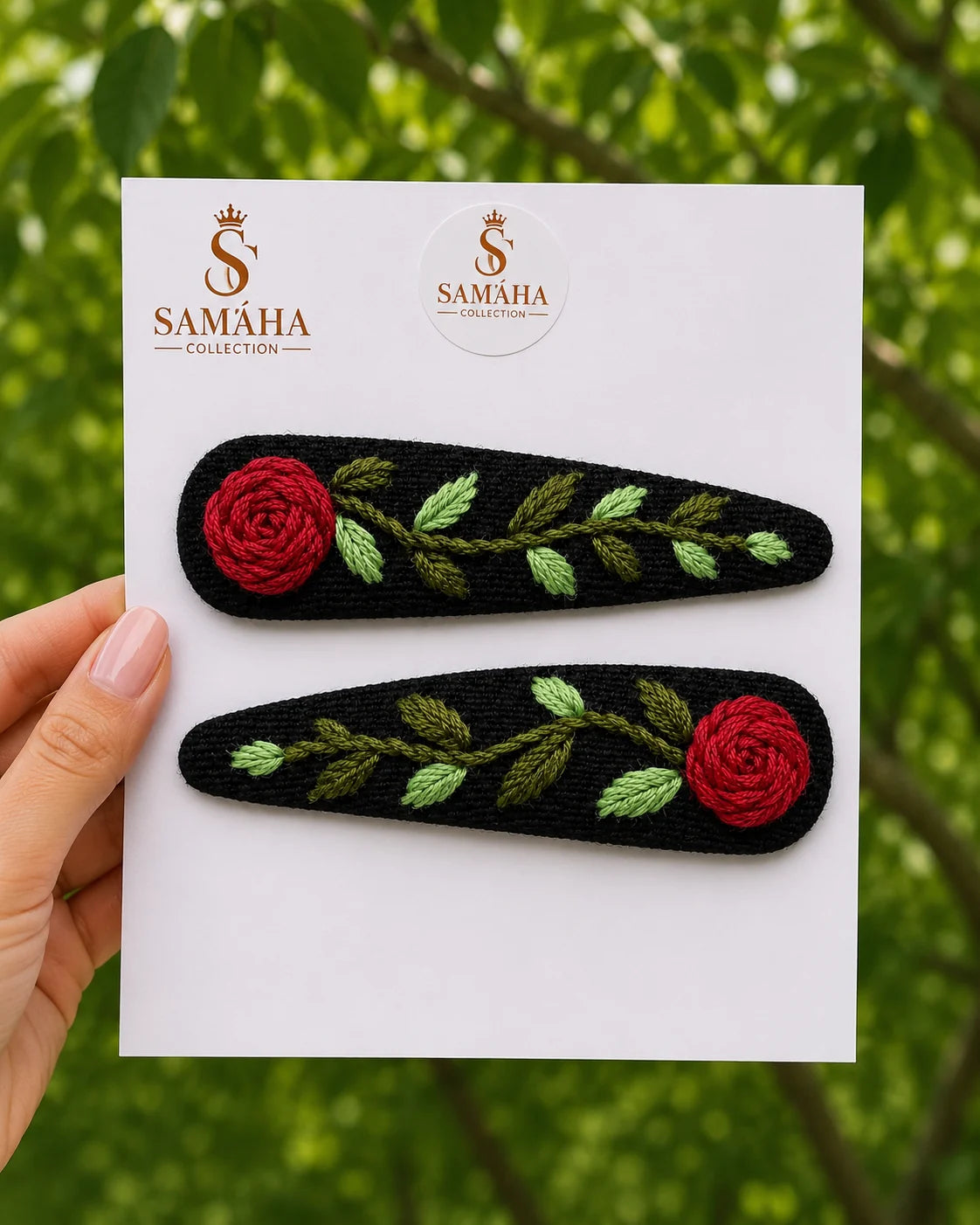 Midnight Rose Hair Pins 🌹✨