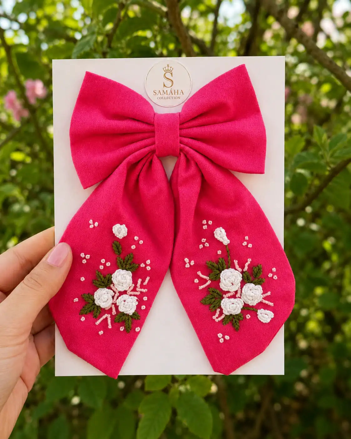 Scarlet Rose Bloom Bow ✨