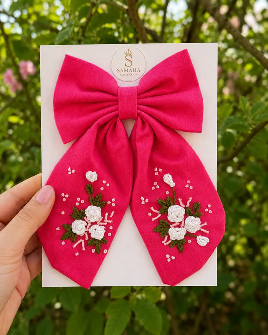 Scarlet Rose Bloom Bow ✨