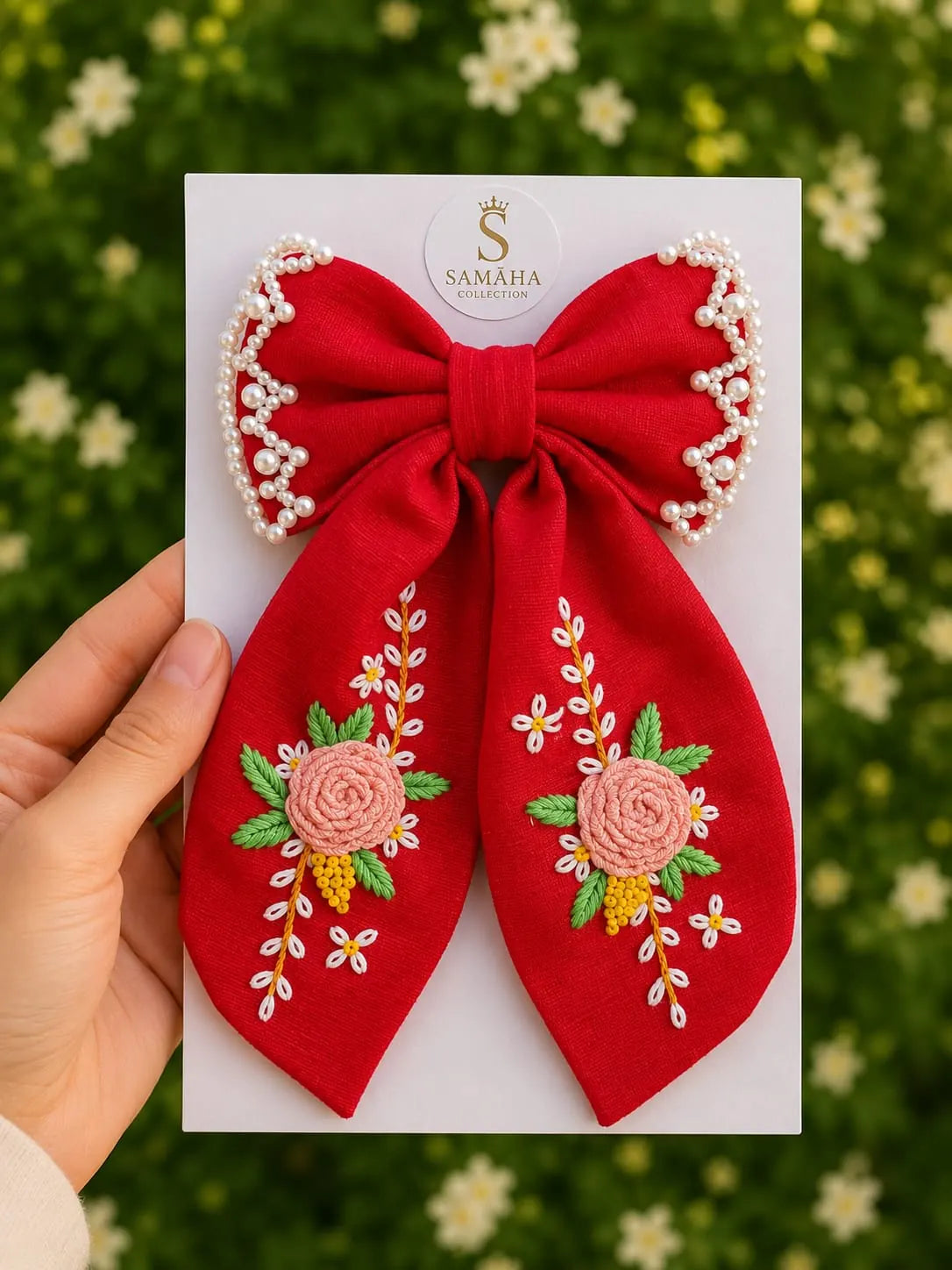 Crimson Bloom Bow 🌹