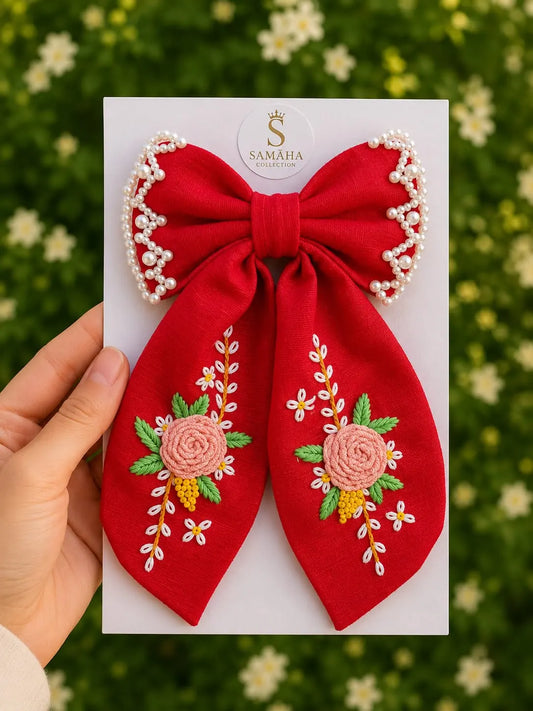 Crimson Bloom Bow 🌹