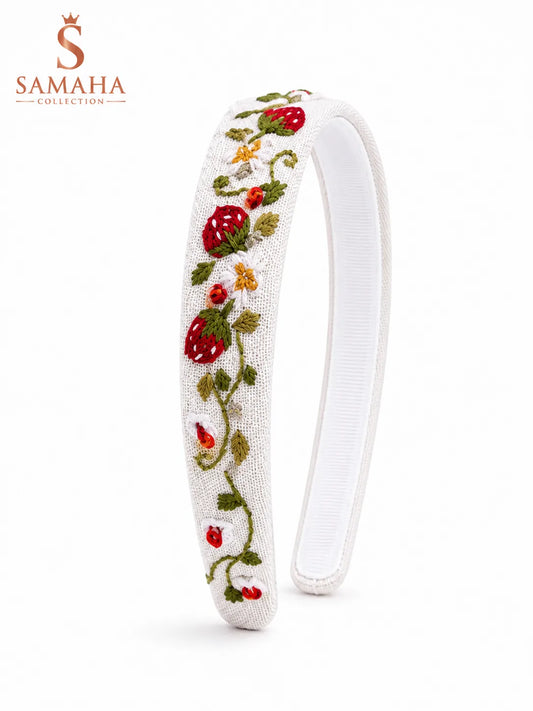 Wild Strawberry Fields hair band
