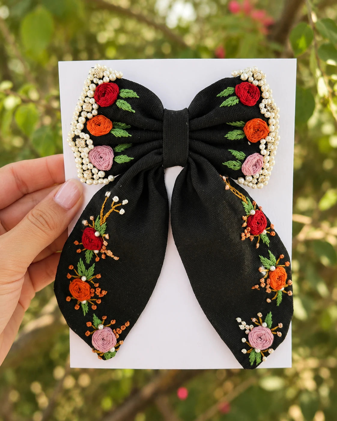 Midnight Bloom Bow ✨
