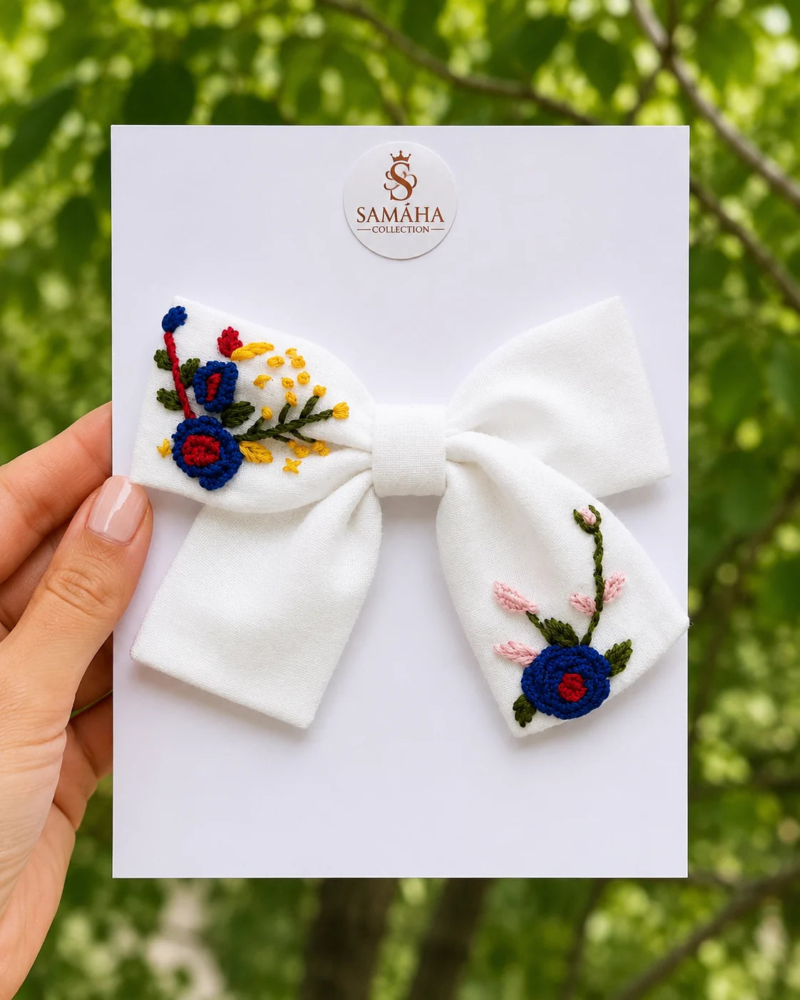Winter Bloom Hair Bow