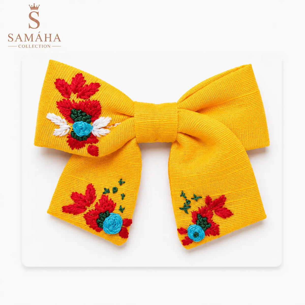 Golden Bloom Hair Bow ✨